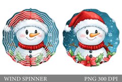 Cute Snowman Wind Spinner. Christmas Wind Spinner Design Product Image 1
