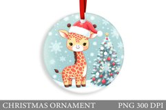Cute Giraffe Christmas Ornament. Christmas Ornament Design Product Image 1