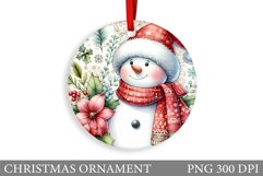 Snowman Christmas Ornament. Christmas Ornament Sublimation Product Image 1