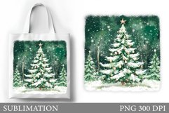 Christmas Tree Tote Bag. Christmas Tote Bag Design Product Image 1