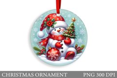 Snowman Christmas Ornament. Christmas Ornament Sublimation Product Image 1