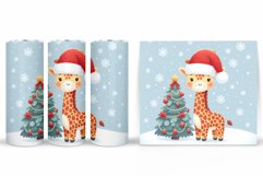 Christmas Giraffe Tumbler. Christmas Tumbler Sublimation Product Image 2