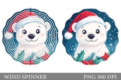 Polar Bear Wind Spinner. Christmas Wind Spinner Design Product Image 1