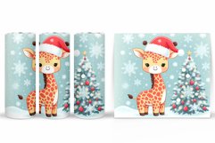 Christmas Giraffe Tumbler. Christmas Tumbler Sublimation Product Image 2