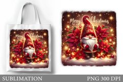 Christmas Gnome Tote Bag. Christmas Tote Bag Sublimation Product Image 1
