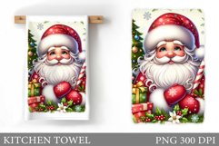 Santa Claus Kitchen Towel. Christmas Kitchen Towel Design Product Image 1