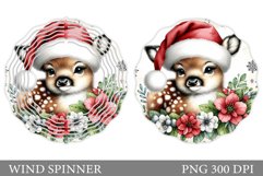 Christmas Deer Wind Spinner. Christmas Wind Spinner Design Product Image 1