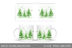 Christmas Tree Mug Design. Christmas Tree Mug Sublimation Product Image 1