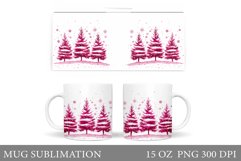 Christmas Tree Mug Sublimation. Christmas Tree Mug Design Product Image 1