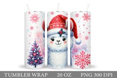 Christmas Lama Tumbler Design. Christmas Tumbler Sublimation Product Image 1