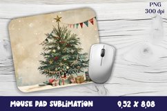 Christmas mouse pad winter / village sublimation Product Image 1