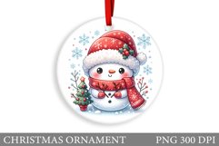 Snowman Christmas Ornament. Winter Christmas Ornament Design Product Image 1