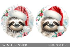 Christmas Sloth Wind Spinner. Christmas Wind Spinner Product Image 1