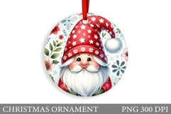 Gnome Christmas Ornament. Christmas Ornament Sublimation Product Image 1