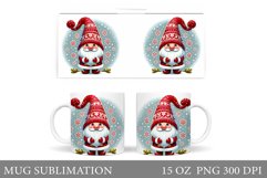 Christmas Gnome Mug Design. Christmas Mug Sublimation Product Image 1