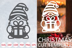 Christmas Gnome SVG PNG for Cricut and Laser Cutting Product Image 1