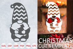Christmas Gnome SVG for Laser Cut and Cricut Christmas Decor Product Image 1