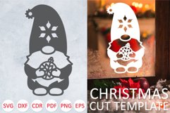 Christmas Gnome SVG Template for Laser Cut &amp; Cricut Projects Product Image 1