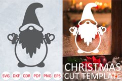 Christmas Gnome SVG PNG CDR for Laser and Cricut Projects Product Image 1