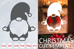 Cute Christmas Gnome SVG for DIY Holiday Decor Projects Product Image 1