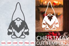 Christmas Gnome SVG for Cricut and Laser Cut Decorations Product Image 1