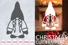 DIY Christmas Decor SVG with Gnome for Laser Cut and Cricut Product Image 1