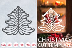Christmas Tree SVG Cut File | DIY Christmas Window Decor Product Image 1