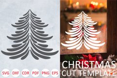 Christmas Tree SVG Template | Festive Decor Product Image 1