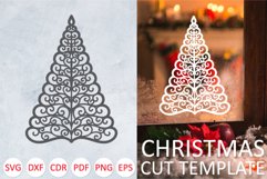 Christmas Tree Cut File SVG | Perfect for Window Decor Product Image 1