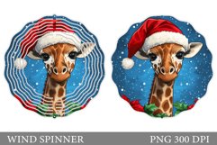 Christmas Giraffe Wind Spinner. Christmas Wind Spinner Product Image 1