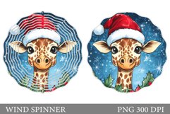 Christmas Giraffe Wind Spinner. Christmas Wind Spinner Product Image 1