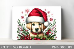 Cute Dog Cutting Board. Christmas Cutting Board Design Product Image 1