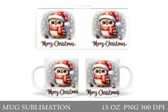 Christmas Owl Mug Design. Christmas Mug Sublimation Product Image 1