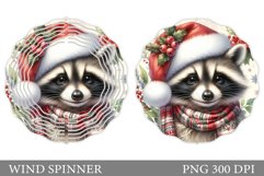Christmas Raccoon Wind Spinner. Christmas Wind Spinner Product Image 1