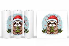 Christmas Sloth Tumbler. Christmas Tumbler Sublimation Product Image 2