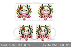Christmas Lama Mug Design. Christmas Mug Sublimation Product Image 1