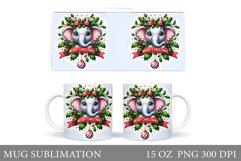 Christmas Elephant Mug. Christmas Mug Sublimation Product Image 1