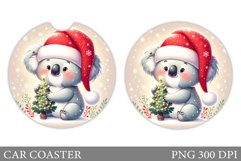 Cute Koala Car Coaster. Cute Koala Coaster Sublimation Product Image 1