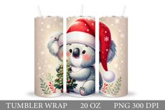 Christmas Koala Tumbler. Christmas Tumbler Sublimation Product Image 1