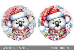 Christmas Koala Wind Spinner. Christmas Wind Spinner Design Product Image 1