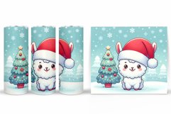 Christmas Lama Tumbler Design. Christmas Tumbler Sublimation Product Image 2