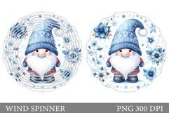 Christmas Gnome Wind Spinner. Christmas Wind Spinner Design Product Image 1