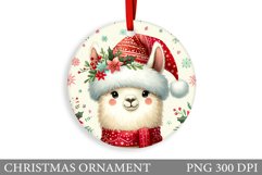 Winter Lama Christmas Ornament. Christmas Ornament Design Product Image 1