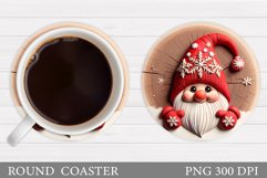 Christmas Gnome Coaster Design. Christmas Gnome Sublimation Product Image 1