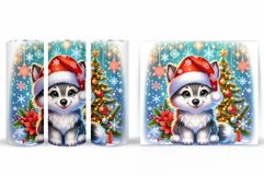 Christmas Wolf Tumbler. Christmas Tumbler Sublimation Product Image 2