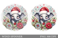 Cute Elephant Wind Spinner. Christmas Wind Spinner Design Product Image 1