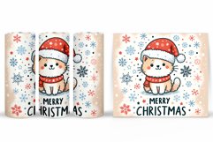 Christmas Cat Tumbler Design. Christmas Tumbler Sublimation Product Image 2