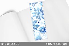 Snowflakes Bookmark Design. Christmas Bookmark Sublimation Product Image 1