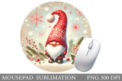 Christmas Gnome Mouse Pad. Christmas Mouse Pad Sublimation Product Image 1