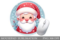 Santa Claus Mouse Pad. Christmas Mouse Pad Sublimation Product Image 1